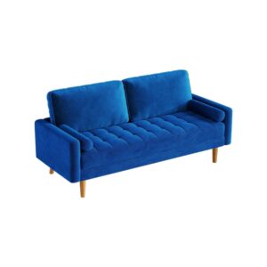 VELVET SOFA WITH BUTTON TUFTED SEAT