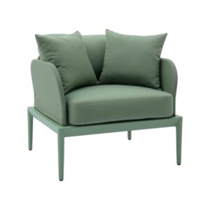 MOSS GREEN OUTDOOR ACCENT ARMCHAIR