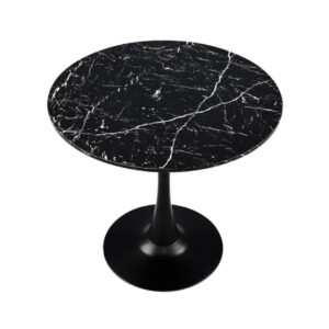 FAUX MARBLE TOP ROUND KITCHEN TABLE