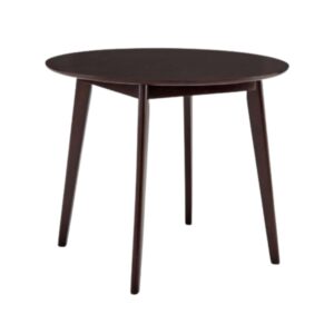 ROUND MID-CENTURY WOODEN KITCHEN TABLE